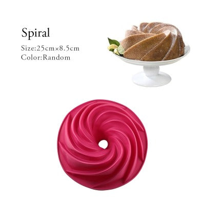 Moule décoratif en spiral-moule en silicone