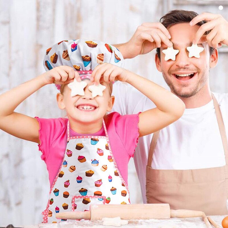 TABLIER CHEF MARMITON ™ | Ensemble de Cuisine pour Enfants | 11 pièces, avec Tablier, Chapeau de Chef, Mitaines | Ustensiles de Cuisine.
