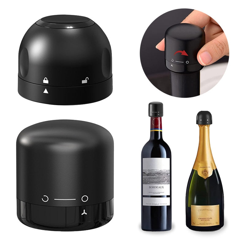 Vacuum Wine Stoppers ™ | Bouchon réutilisable pour le Vin | Champagne | Outils de préservation