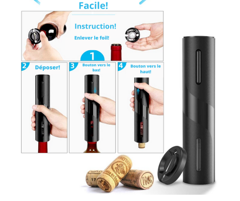Ouvre bouteille Automatique USB Facile