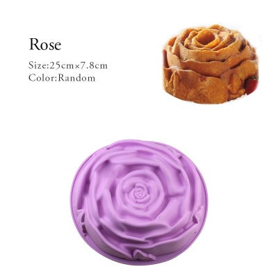 Moule décoratif en forme de rose- moule en silicone